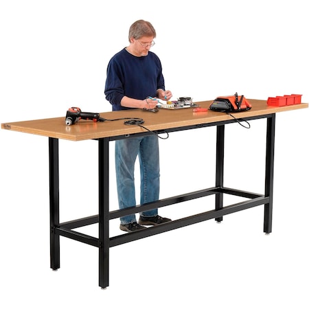 Global Industrial Standing Height Workbench, 96 x 30in, Shop Top Square Edge 318954